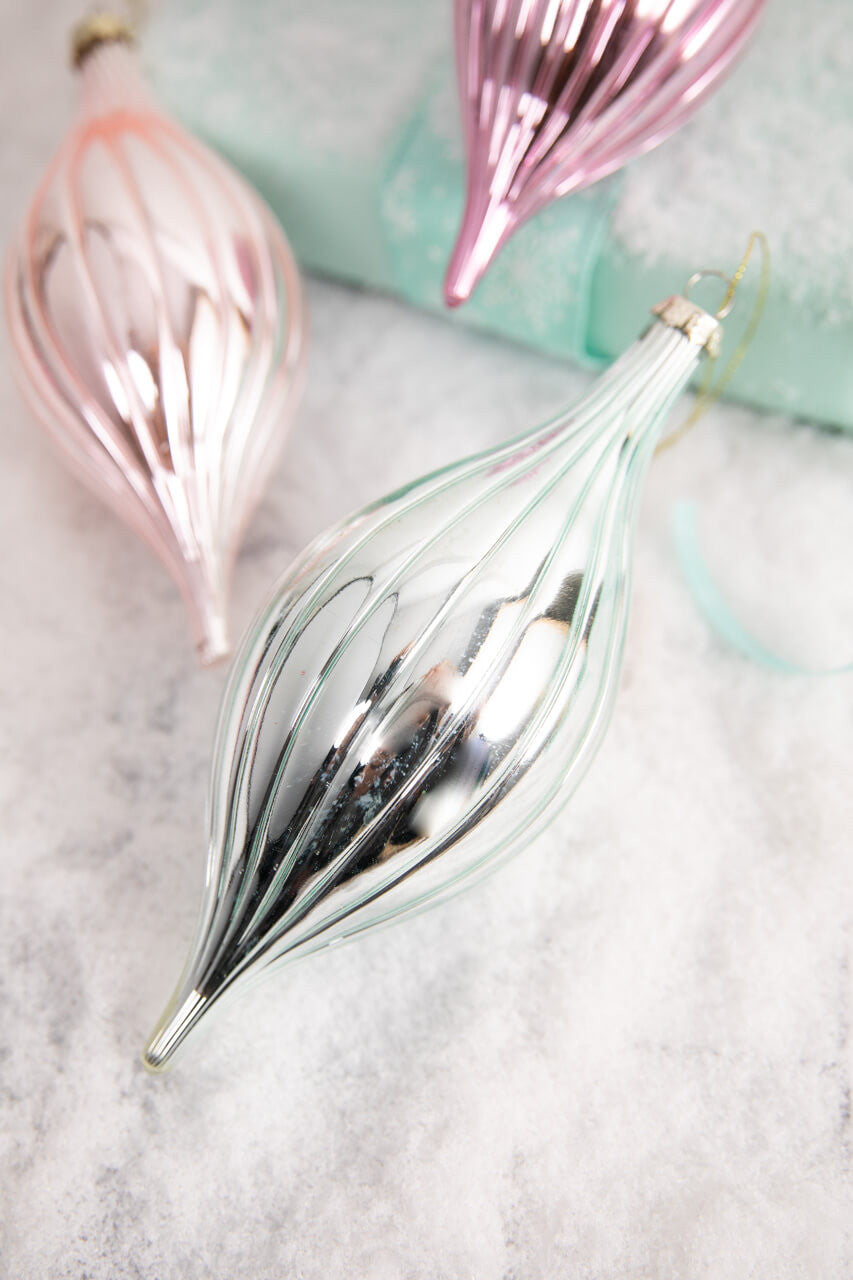 Lite Green 8.5" Glass Drop Ornament