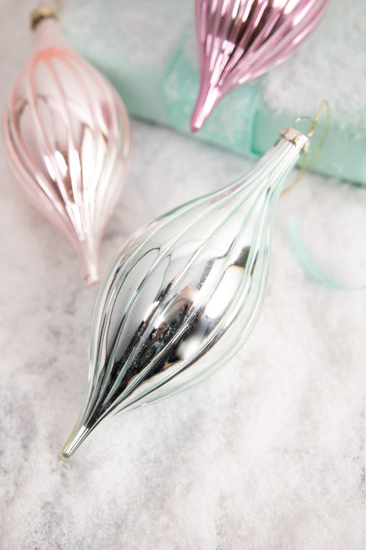 Lite Green 8.5" Glass Drop Ornament