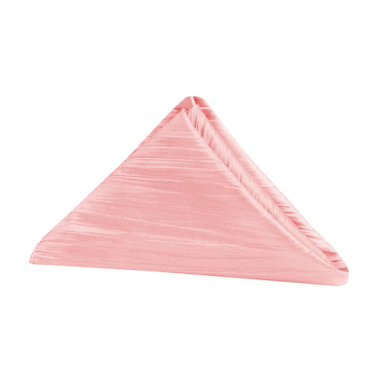 Set Of Ten Accordion Crinkle Taffeta Napkin 20"x20" - Dusty Rose/Mauve