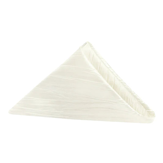 Set Of Ten Accordion Crinkle Taffeta Napkin 20"x20" - Ivory