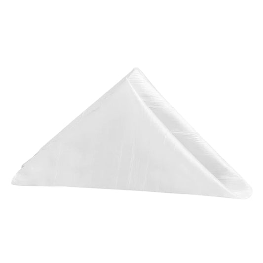 Set Of Ten Accordion Crinkle Taffeta Napkin 20"x20" - White