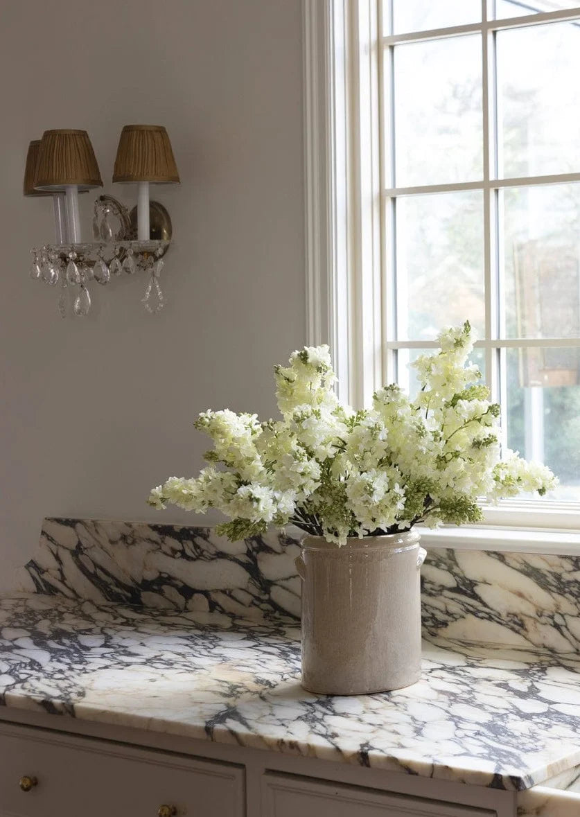 Fake Lilacs Flower in Cream - 25"