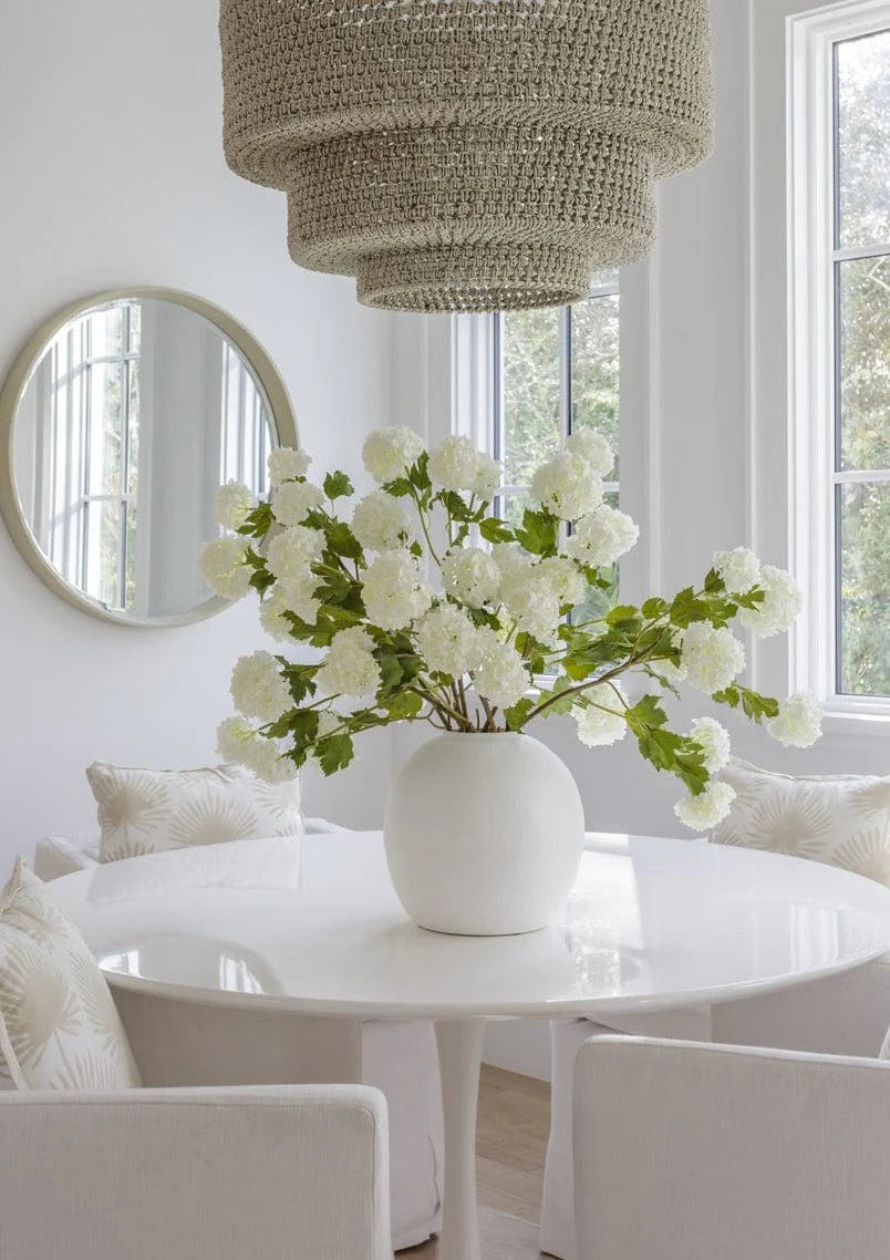 White Concrete Konos Vase - 10.75"