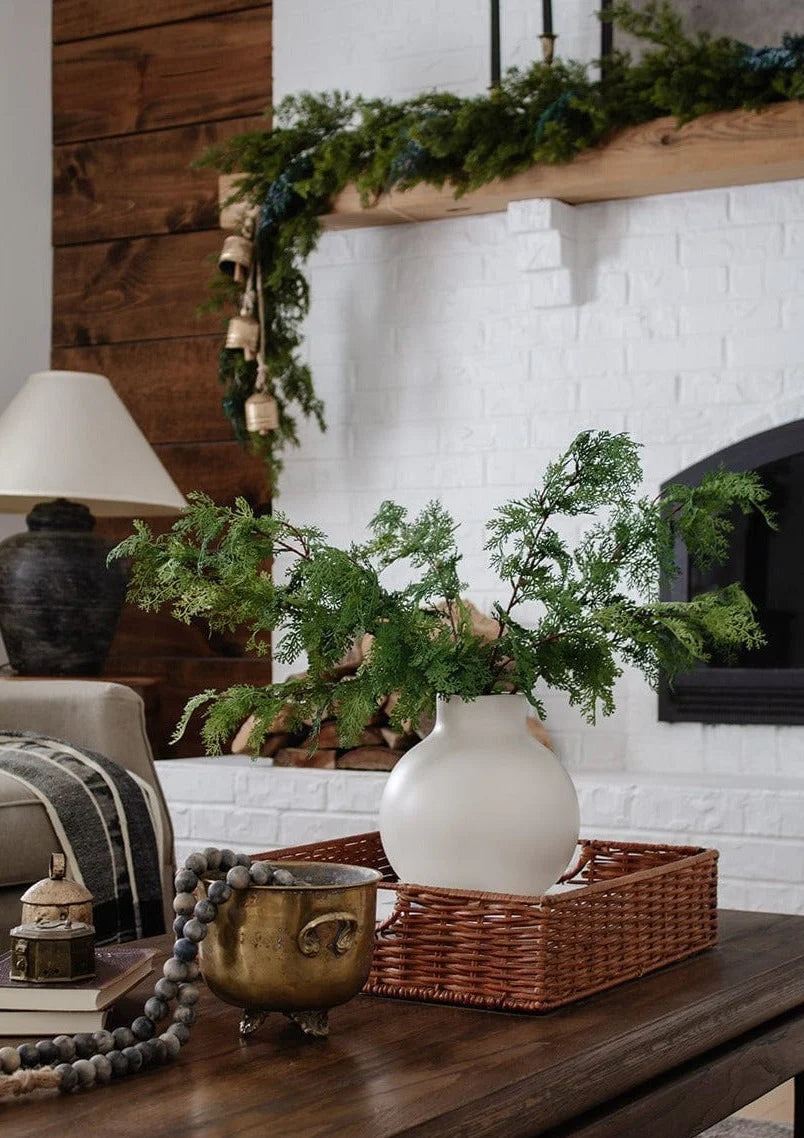 Fake Cedar Greenery Branch - 28"