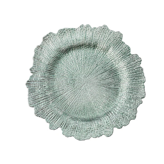 Reef Acrylic Plastic Charger Plate - Light Turquoise