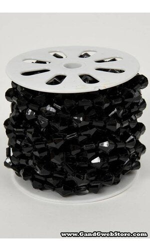 10YDS BEADED GARLAND ROLL BLACK