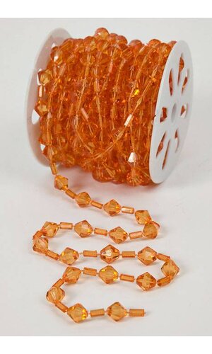 10YDS BEADED GARLAND ROLL ORANGE