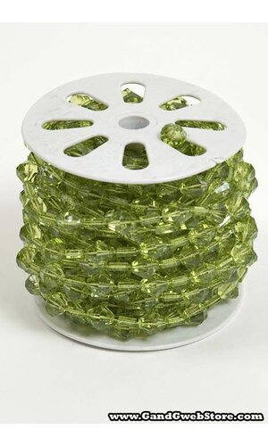 10YDS BEADED GARLAND ROLL APPLE GREEN