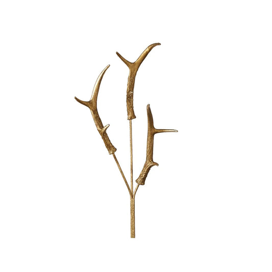 Chalet 33-inch Gold Antler Spray