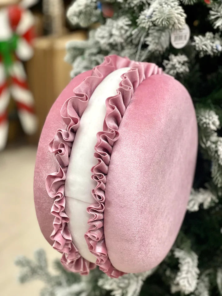 Inch Mauve Pink Fabric Scrumptious Macaroon Ornament