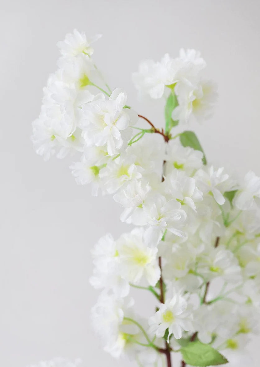 Artificial Spring Cherry Blossoms in Cream - 40"