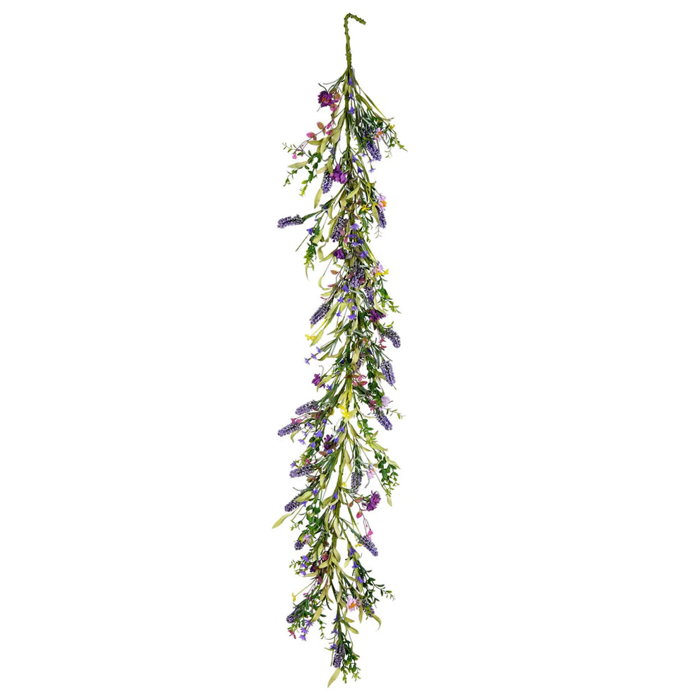 Artificial Purple Lilac Wild Flower Garland