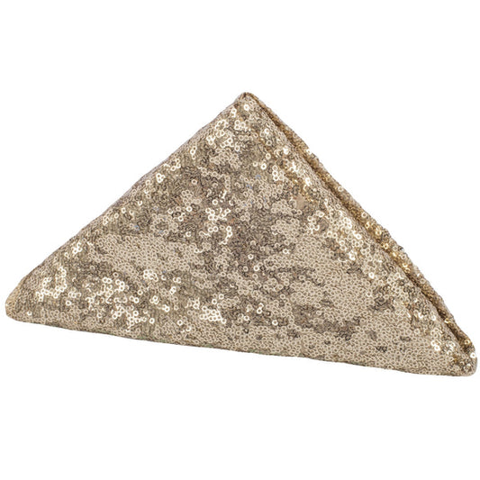Set Of Ten Glitz Sequin Napkin 20"x20" - Champagne
