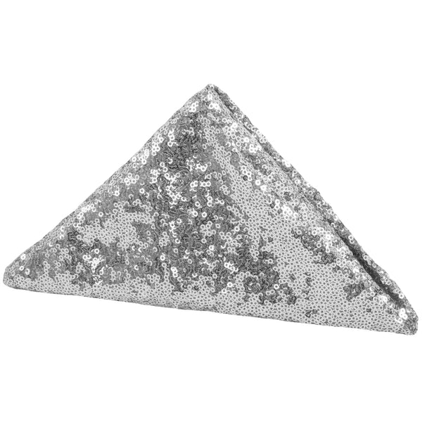 Set Of Ten Glitz Sequin Napkin 20"x20" - Silver