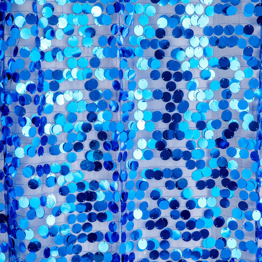 Large Payette Sequin Tablecloth 90"x132" Rectangular - Royal Blue