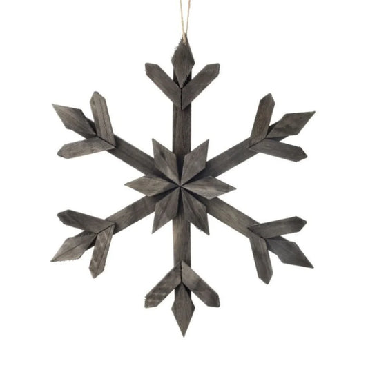 15.5" Wooden Snowflake Ornament