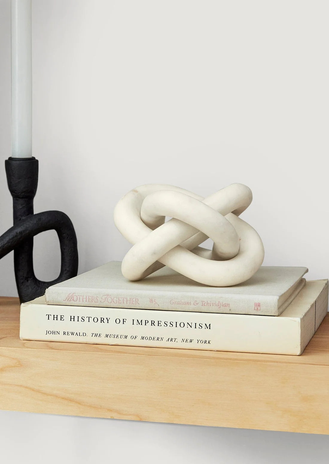 White Marble Knot Links - 6"