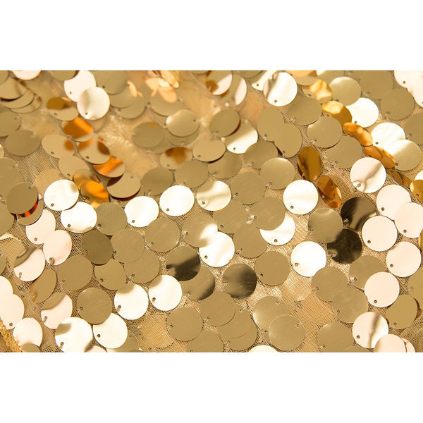 Large Payette Sequin Round 120" Tablecloth - Gold