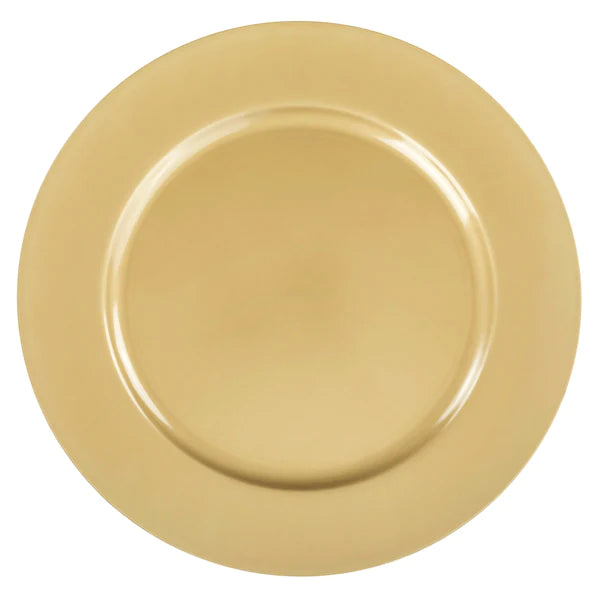 Plain Round 13" Charger Plates - Gold