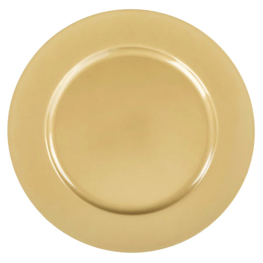 Plain Round 13" Charger Plates - Gold