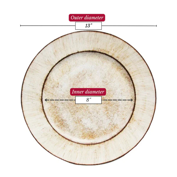 Plain Round 13" Charger Plates - Rustic