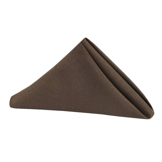 Set of 10 Polyester Napkin 20"x20" - Chocolate Brown