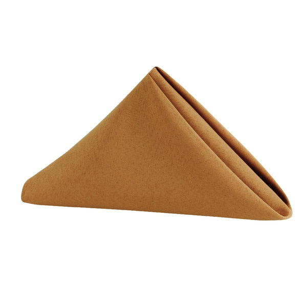 Set of 10 Polyester Napkin 20"x20" - Gold