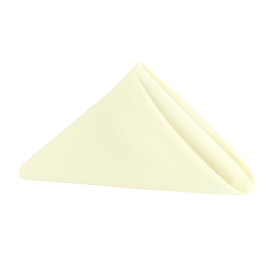 Set of 10 Polyester Napkin 20"x20" - Ivory