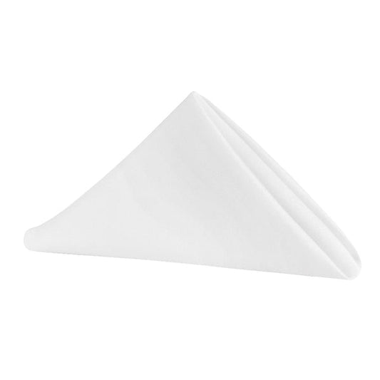 Set of 10 Polyester Napkin 20"x20" - White