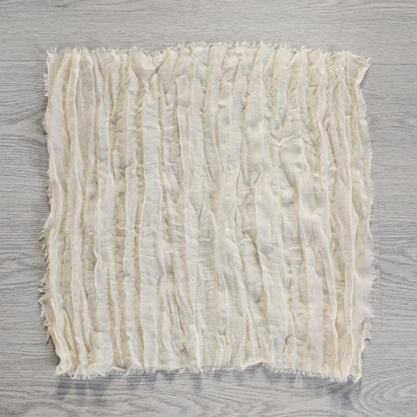 Set of 10 Cheesecloth Gauze Linen Napkin 20"x20" - Ivory