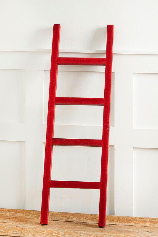 32" Wood Antique Christmas Ladder