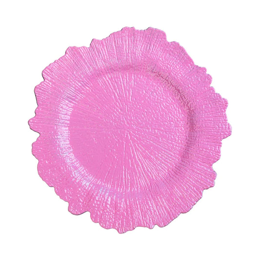 Reef Acrylic Plastic Charger Plate - Pink