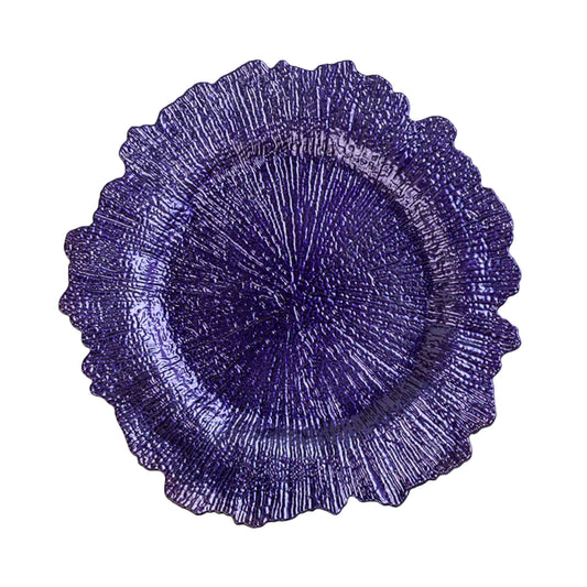 Reef Acrylic Plastic Charger Plate - Purple