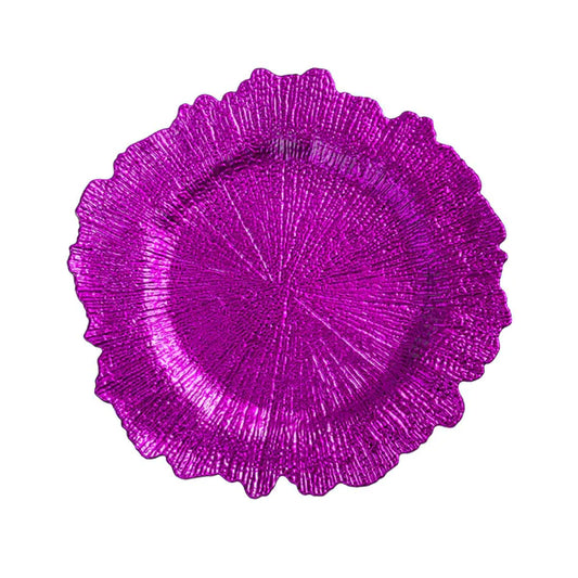 Reef Acrylic Plastic Charger Plate - Magenta