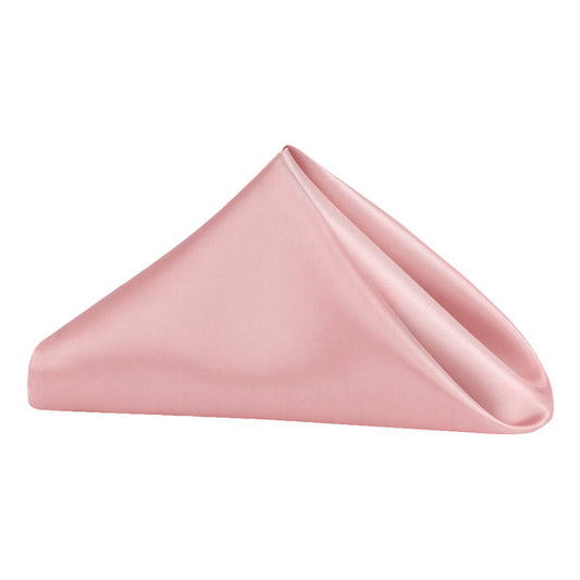 Set of 10 Satin Napkin 20"x20" - Dusty Rose/Mauve