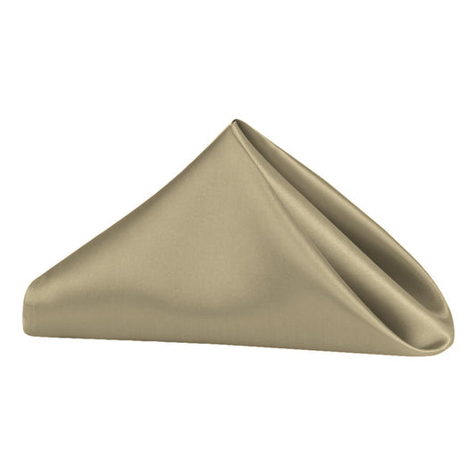 Set of 10 Satin Napkin 20"x20" - Taupe