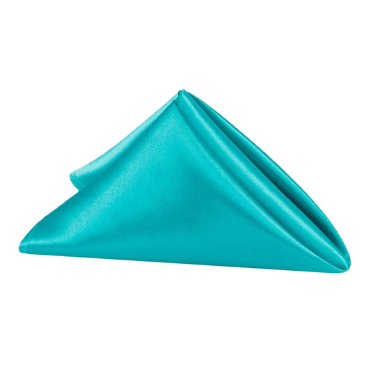 Set of 10 Satin Napkin 20"x20" - Aqua Blue