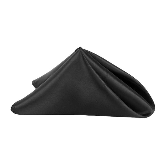 Set of 10 Satin Napkin 20"x20" - Black