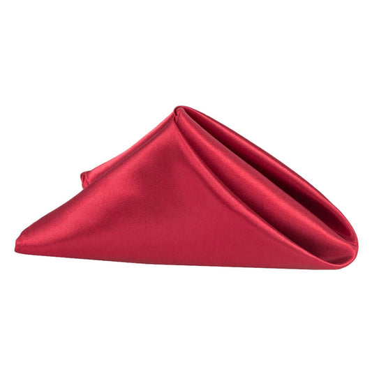 Set of 10 Satin Napkin 20"x20" - Burgundy