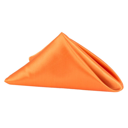 Set of 10 Satin Napkin 20"x20" - Burnt Orange