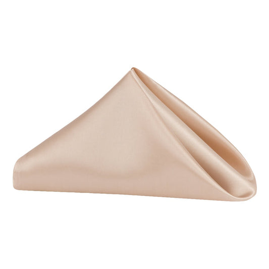 Set of 10 Satin Napkin 20"x20" - Champagne