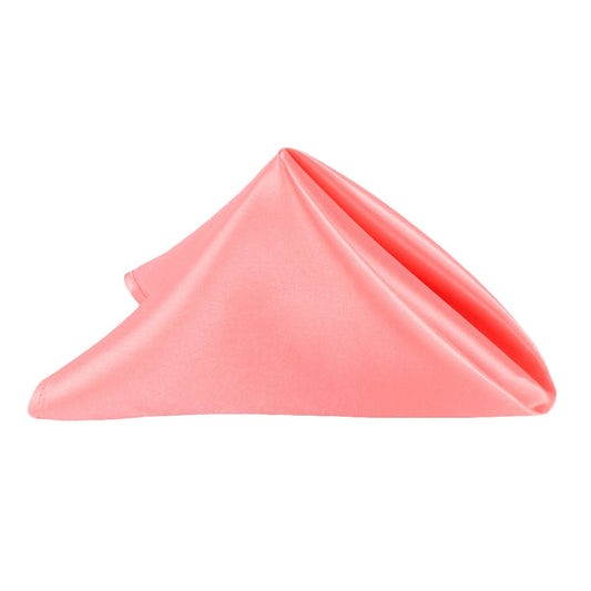 Set of 10 Satin Napkin 20"x20" - Coral