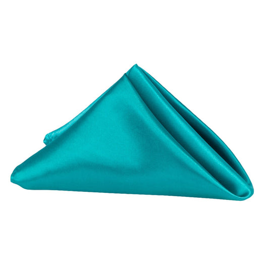 Set of 10 Satin Napkin 20"x20" - Dark Turquoise