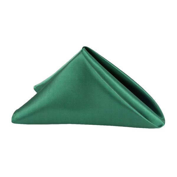 Set of 10 Satin Napkin 20"x20" - Emerald Green