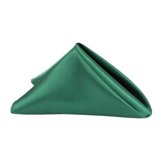 Set of 10 Satin Napkin 20"x20" - Emerald Green