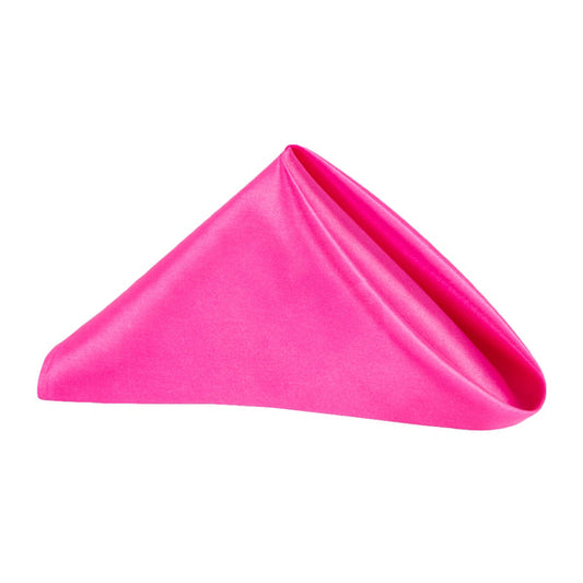 Set of 10 Satin Napkin 20"x20" - Fuchsia