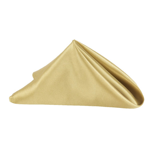 Set of 10 Satin Napkin 20"x20" - Gold Antique