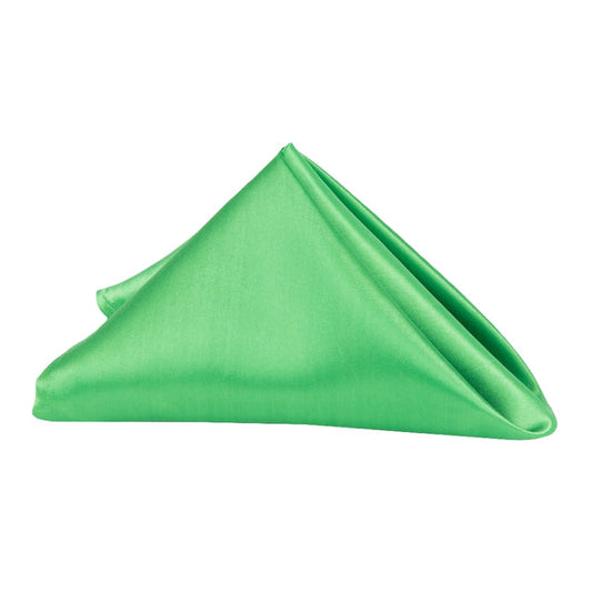 Set of 10 Satin Napkin 20"x20" - Kelly Green