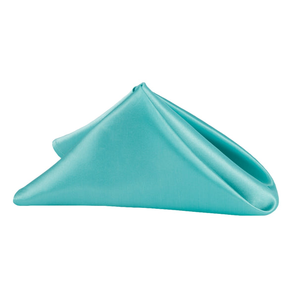 Set of 10 Satin Napkin 20"x20" - Light Turquoise