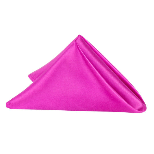 Set of 10 Satin Napkin 20"x20" - Magenta Violet